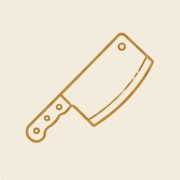 Butcher's cleaver icon for fresh-cut meat